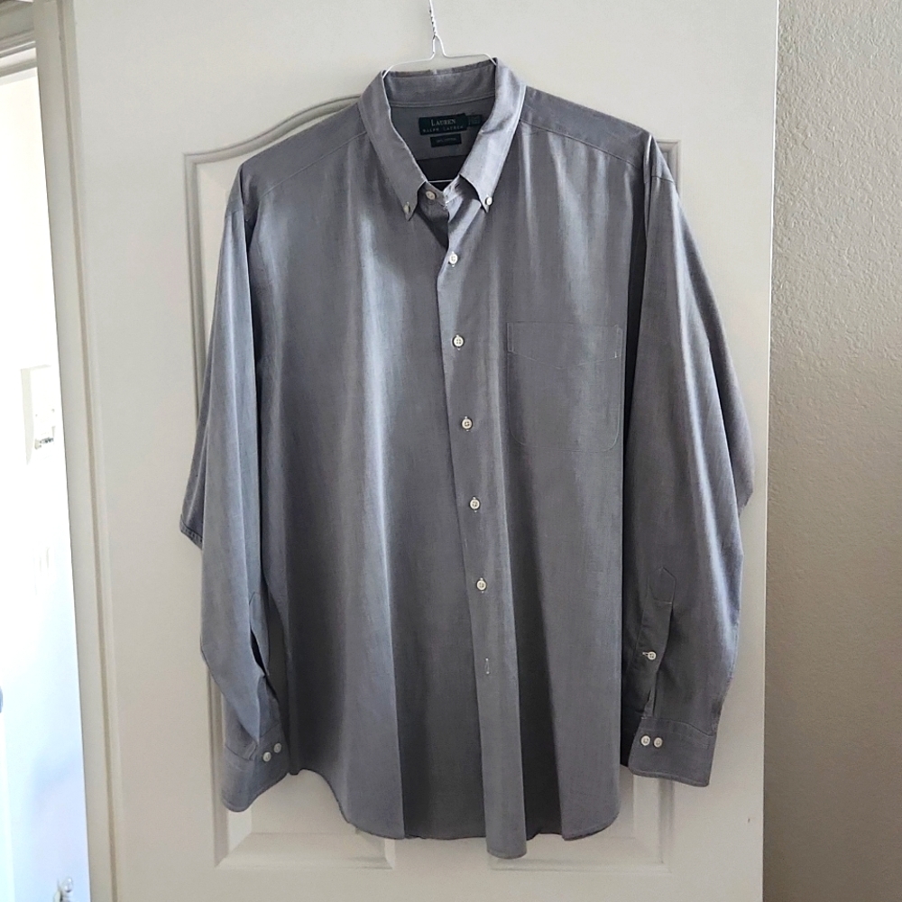 EUC Ralph Lauren Gray Relaxed Fit Long Sleeve Shirt - Men's XL